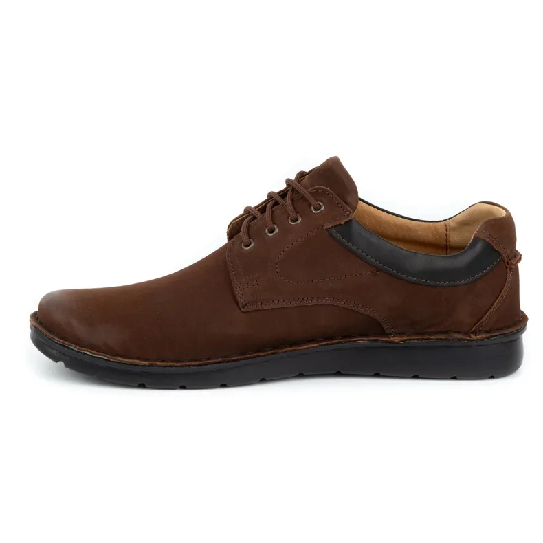 Kampol Chaussures décontractées en cuir pour hommes 13 / CK65 marron brun