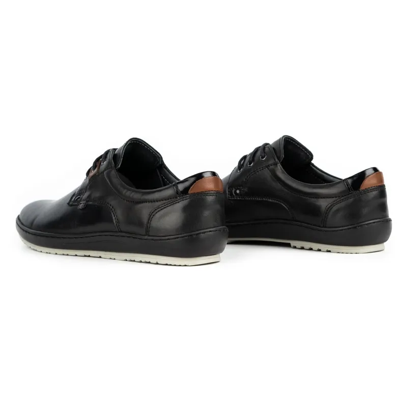 Kampol Chaussures décontractées en cuir pour hommes 24KAM noir le noir
