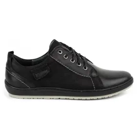 Kampol Chaussures décontractées en cuir pour hommes 61KAM noir le noir