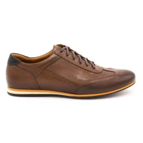 Kampol Chaussures décontractées en cuir pour hommes 64 / C1 marron brun