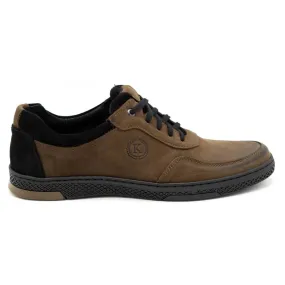 KOMODO Chaussures décontractées en cuir pour hommes 918K marron brun