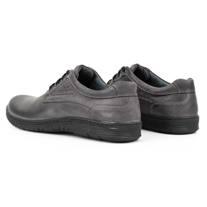 KOMODO Chaussures décontractées en cuir pour hommes 921K gris