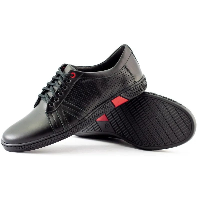 KOMODO Chaussures décontractées noires pour hommes 910 le noir