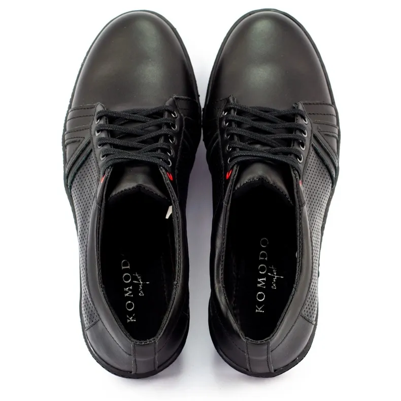 KOMODO Chaussures décontractées noires pour hommes 910 le noir