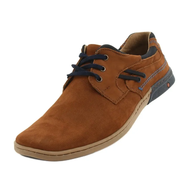 KOMODO Chaussures décontractées pour hommes 861L rouge brun