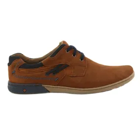 KOMODO Chaussures décontractées pour hommes 861L rouge brun