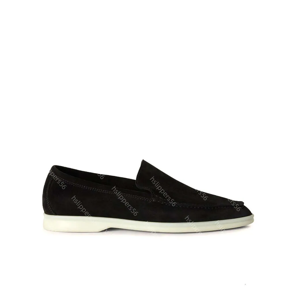 Loro Piano Luxury Chaussures Décontractées Valk Mocasins Men Vintage Brown Abricot Leather Chaussures Décontractées Design De Pi
