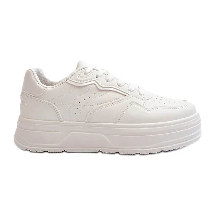 News Baskets Plateforme Femme Blanc Axivana blanche