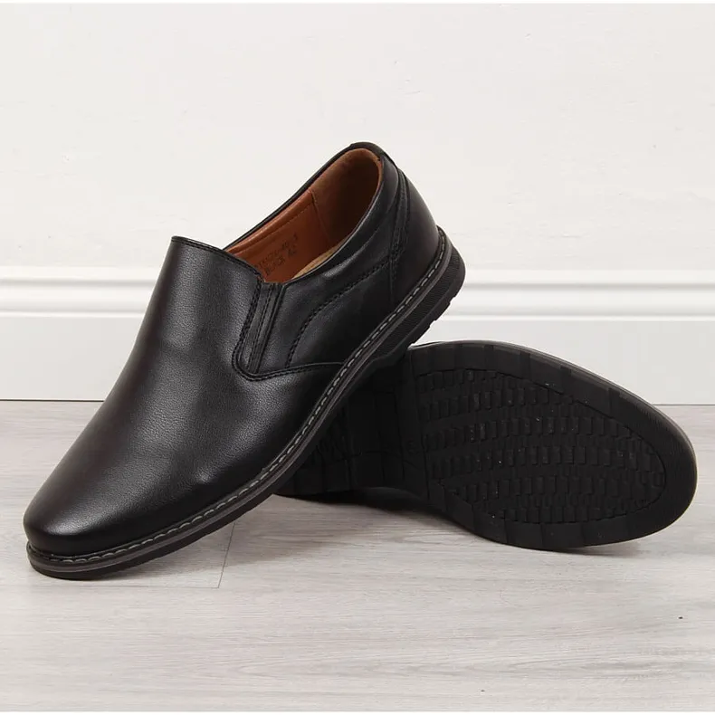 News Chaussures à enfiler noires pour hommes le noir