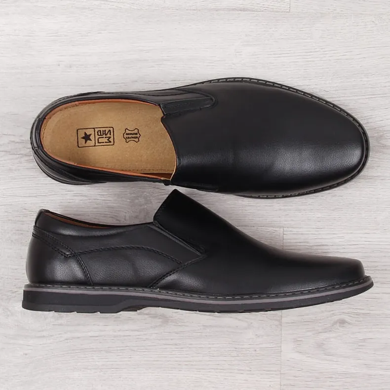 News Chaussures à enfiler noires pour hommes le noir