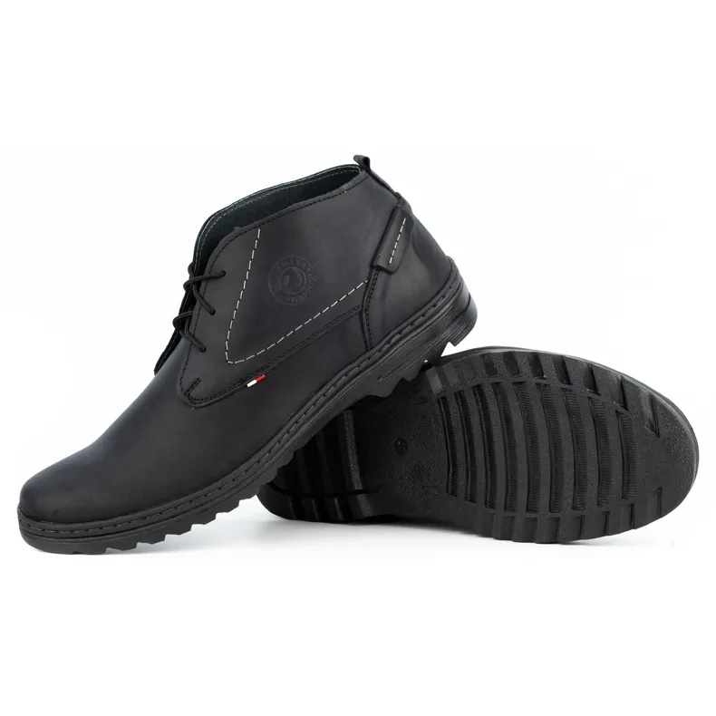 Olivier Chaussures décontractées en cuir pour hommes 234GT noir le noir