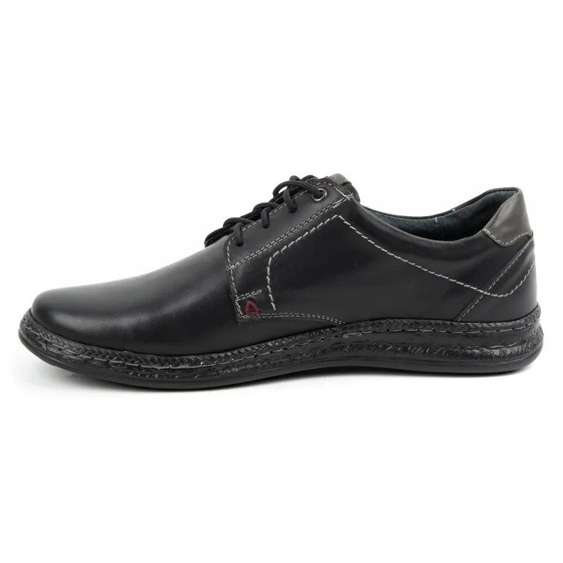 Olivier Chaussures décontractées en cuir pour hommes 930MA noir le noir