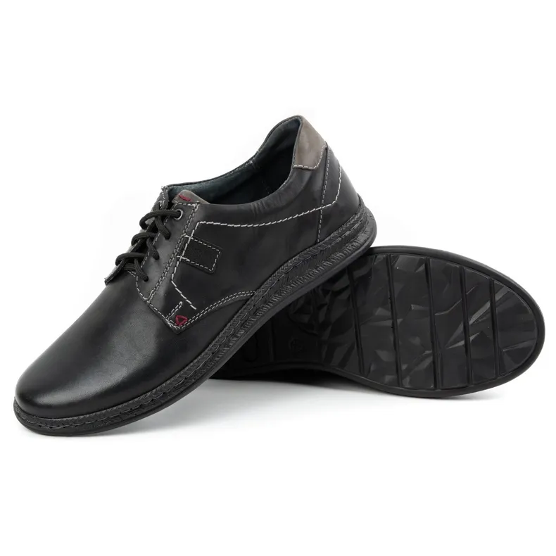 Olivier Chaussures décontractées en cuir pour hommes 930MA noir le noir