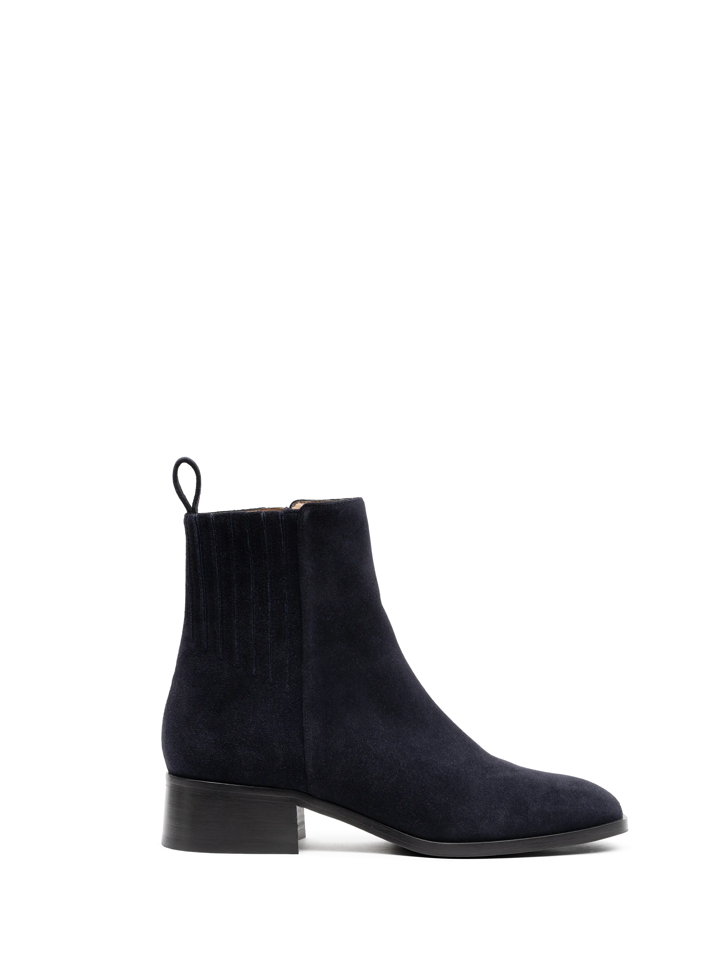 PARALLELE  Bottines en veau velours kisumu - Bleu