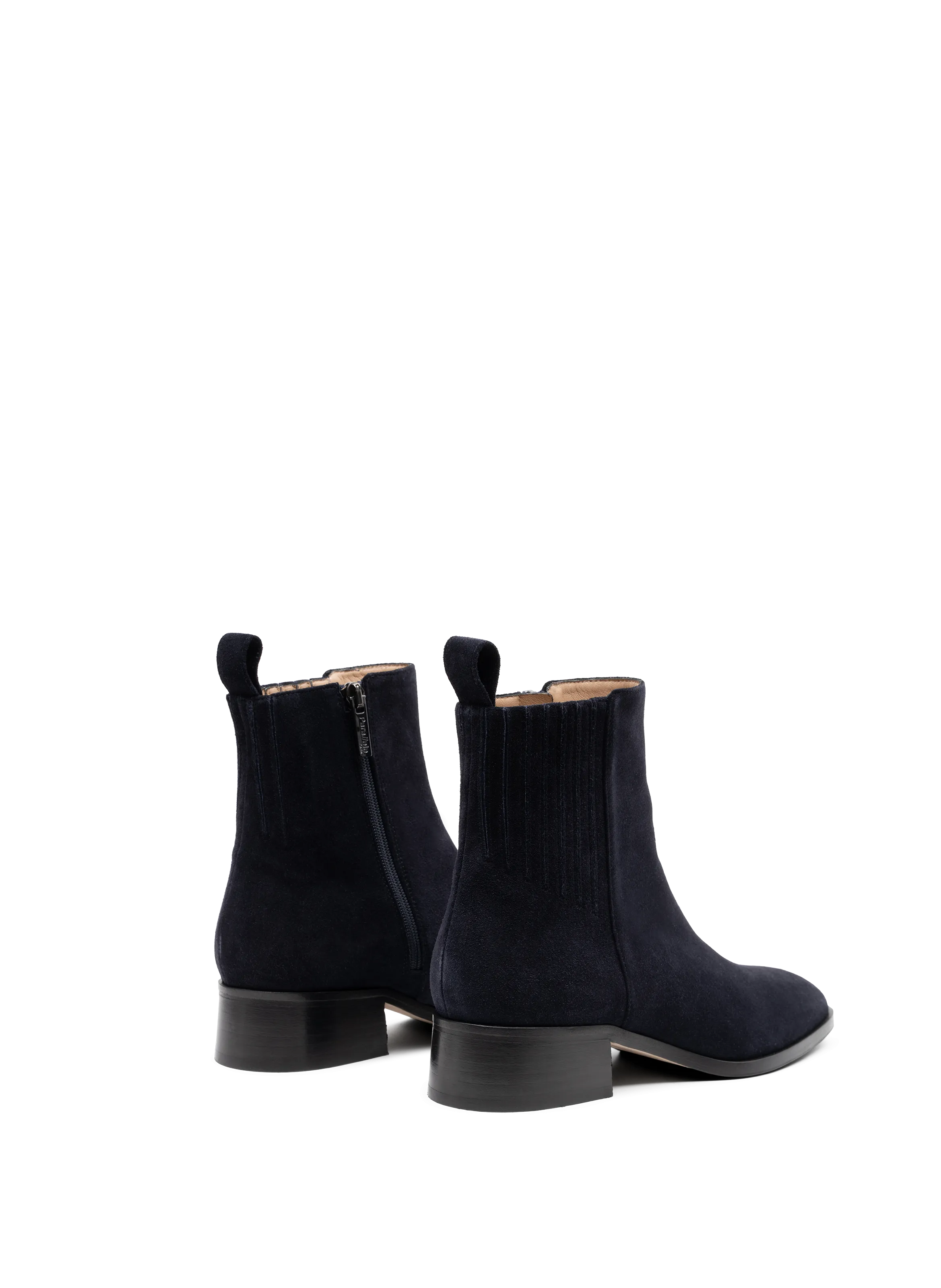 PARALLELE  Bottines en veau velours kisumu - Bleu