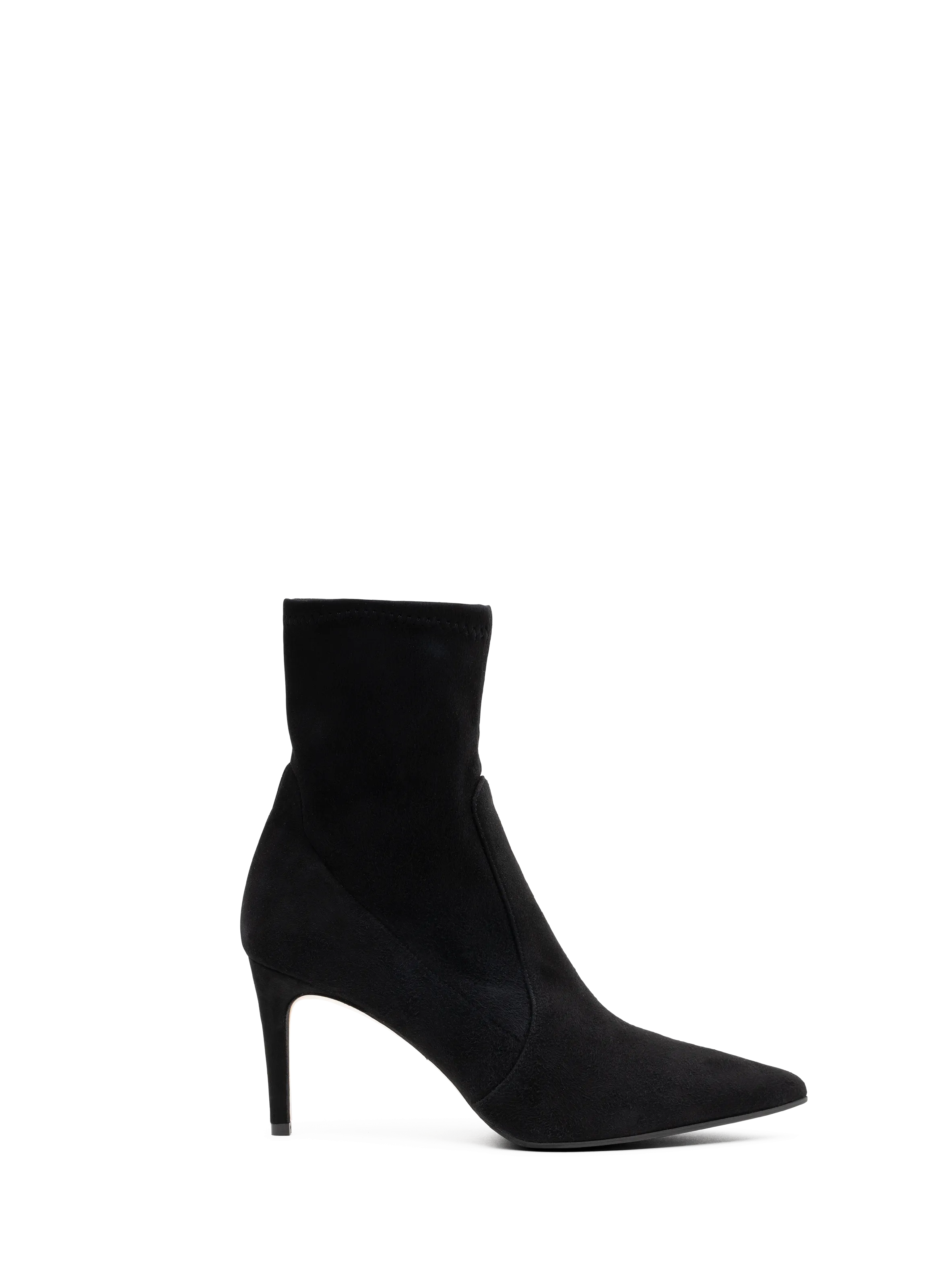PARALLELE  Bottines en velours stretch clara - Noir