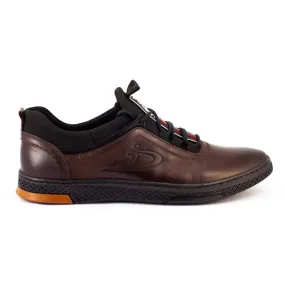 Polbut Chaussures décontractées en cuir pour hommes K24 marron brun