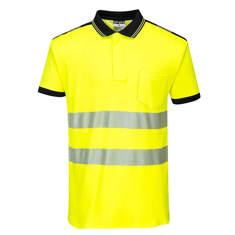 Polo de travail haute visibilité anti-UV PW3 - VPA Industrie