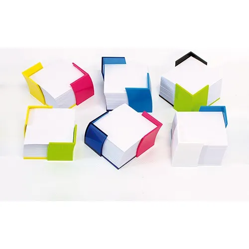 Porte-bloc note cube personnalisé en plastique cristal polystyrène - MIX COLOR MEMO