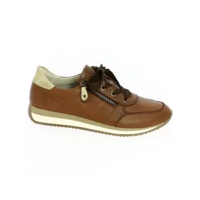 Sneakers cuir camel femme grande pointure - Louna