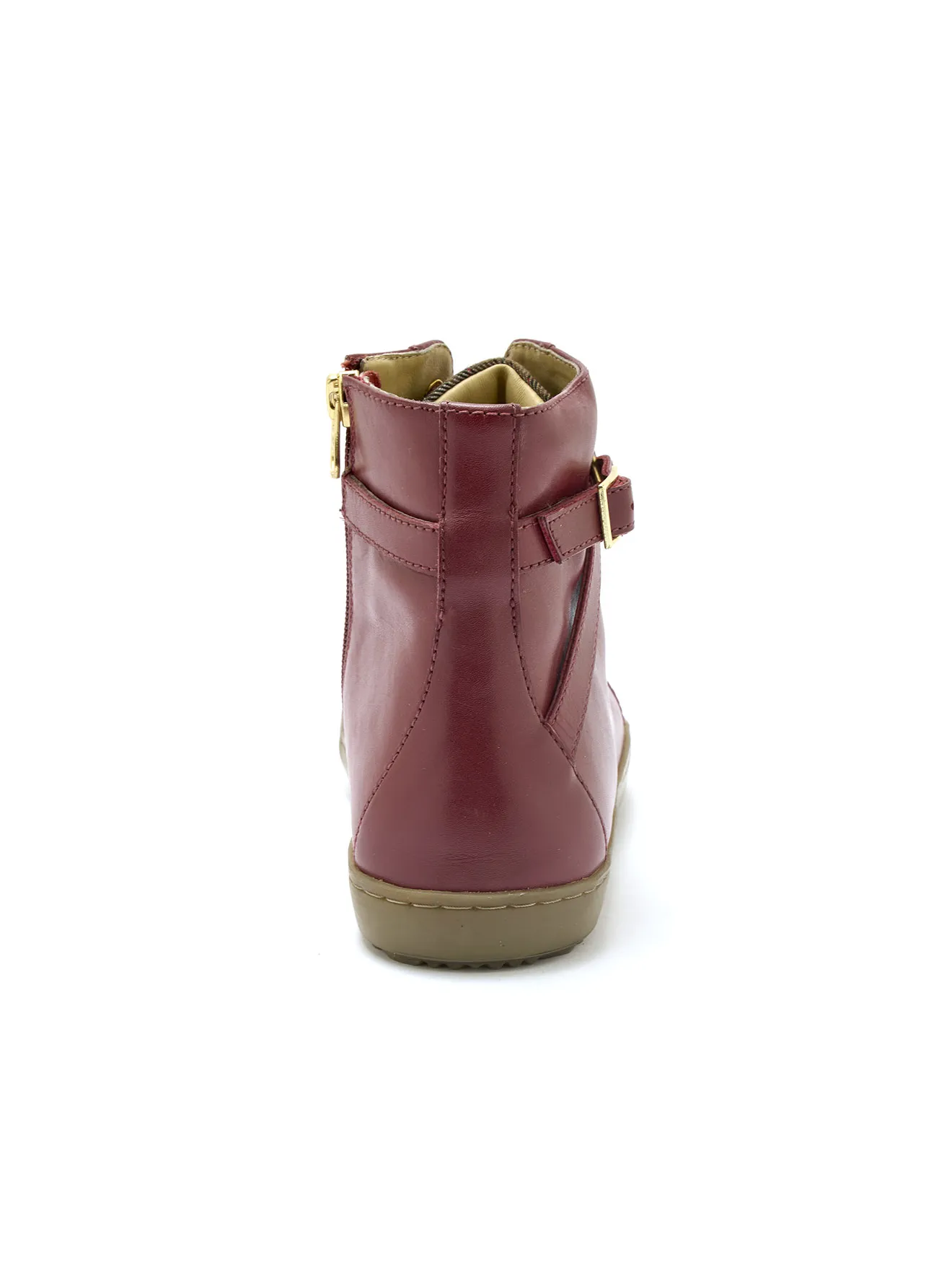 Sneakers montantes avec zip et lacets