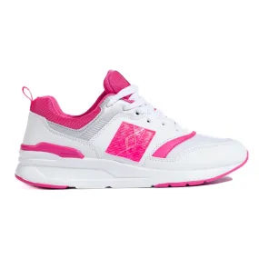 TRENDI Chaussures de sport décontractées blanche rose