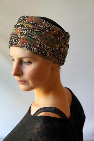 Turban Plissé pour chimiothérapie – Batik - Foudre